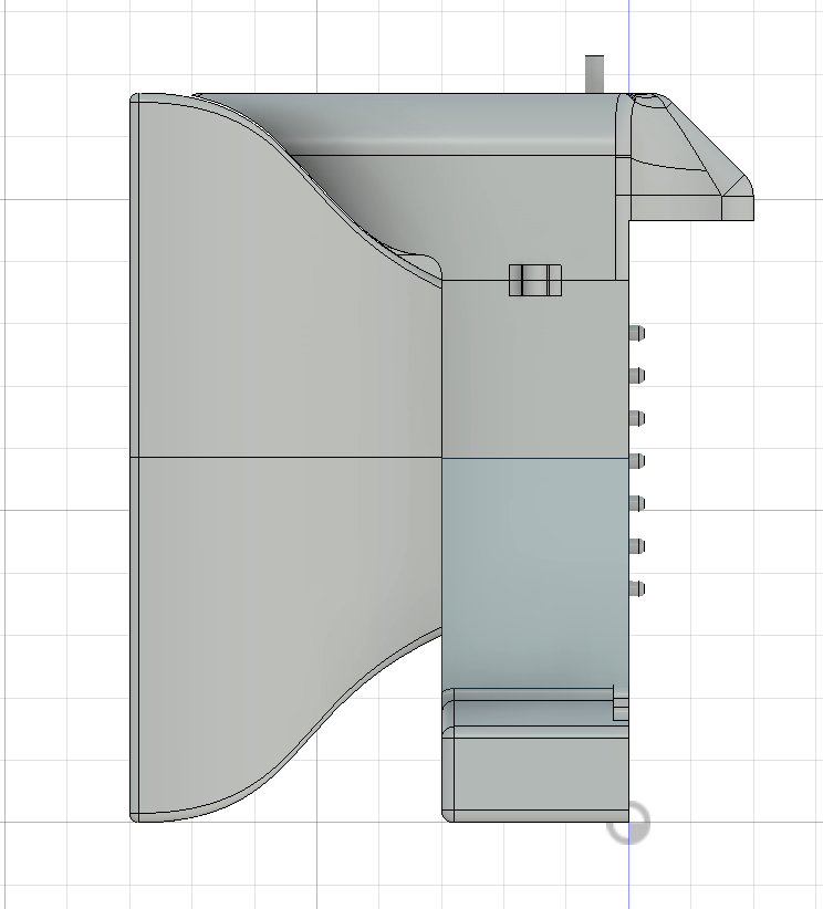 Contraction bottom side view