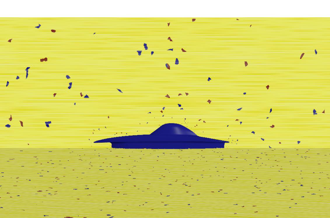 Initialized 3D crosswind simulation